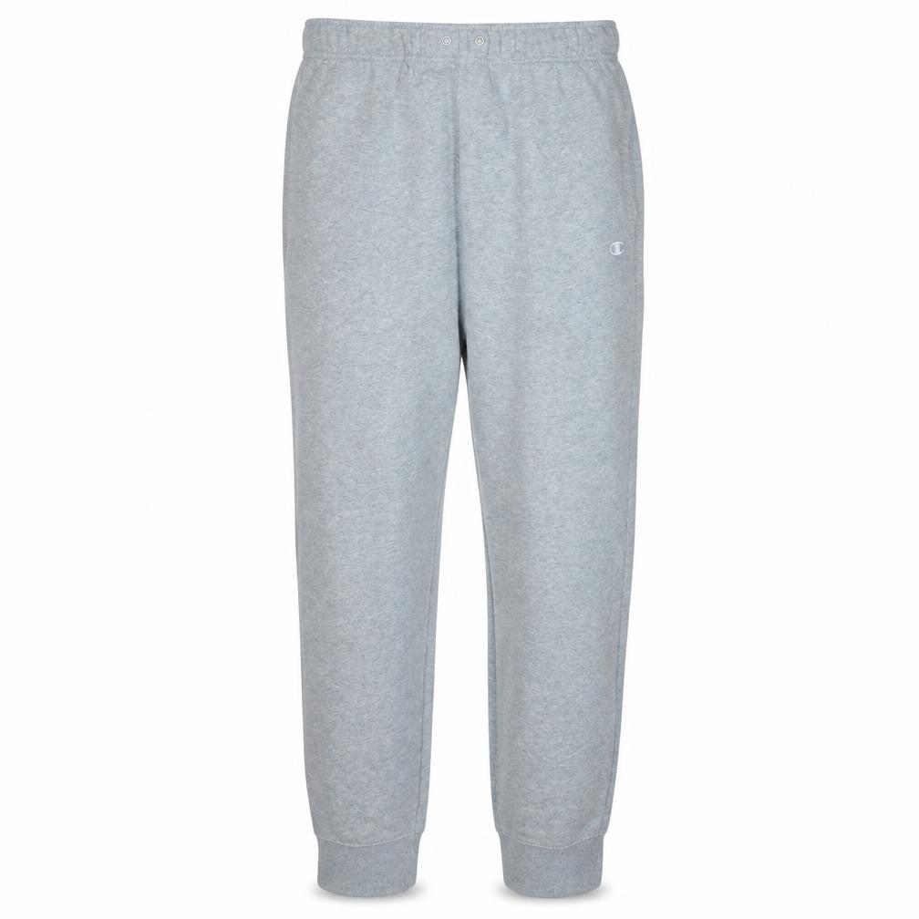 Champion Men Grey L Sweatpants Jogger Elastic Waist Cotton Blend