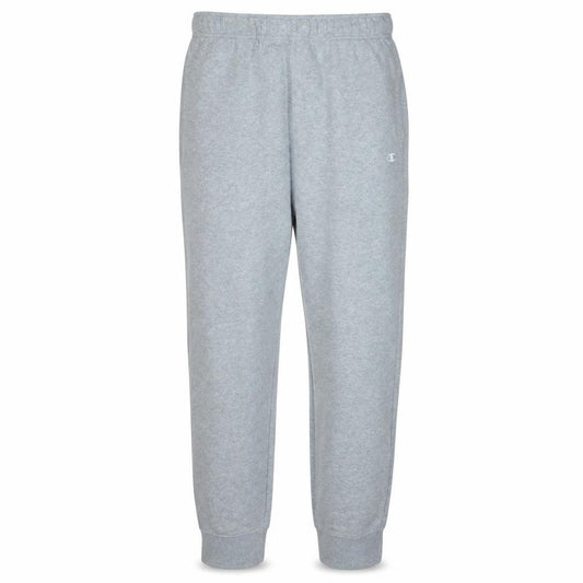 Front view of Champion Men Grey L Sweatpants Jogger Elastic Waist Cotton Blend