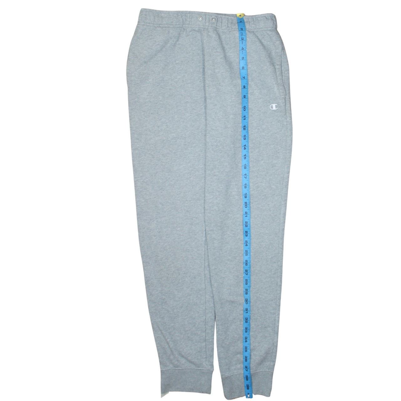 Champion Men Grey L Sweatpants Jogger Elastic Waist Cotton Blend