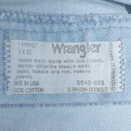 Wrangler Men's Blue Light Wash Straight Leg Denim Jeans 30x32