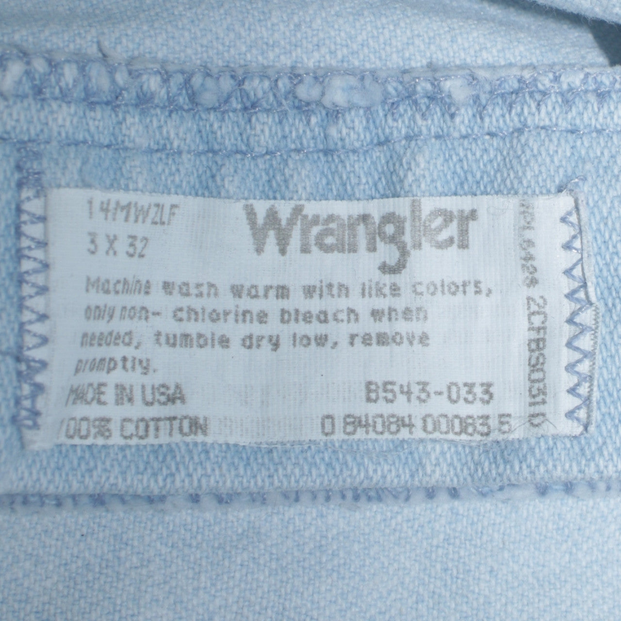 Wrangler Men's Blue Light Wash Straight Leg Denim Jeans 30x32
