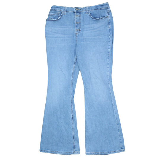 Lee Women’s Blue Flared Stretch Denim Jeans Size 16 Petite