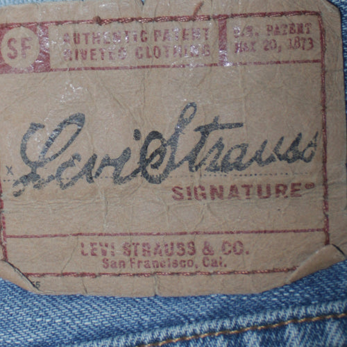 Levi Strauss Signature Men's Blue 36x30 Loose Straight Jeans