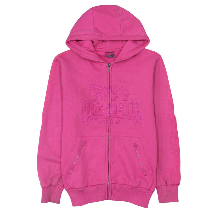 Lonsdale London Womens Pink Full Zip Hoodie Size 10