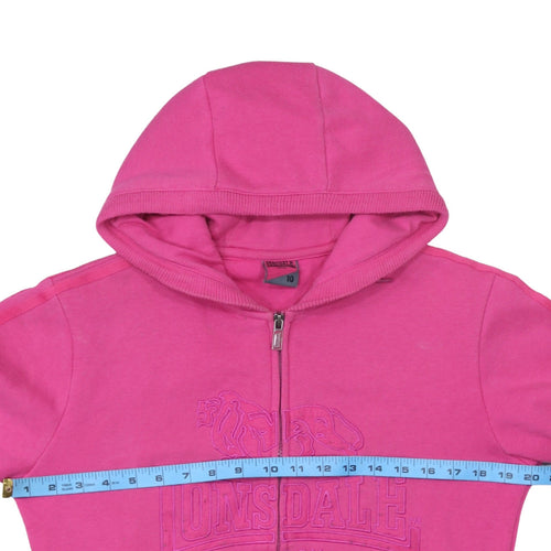 Lonsdale London Womens Pink Full Zip Hoodie Size 10