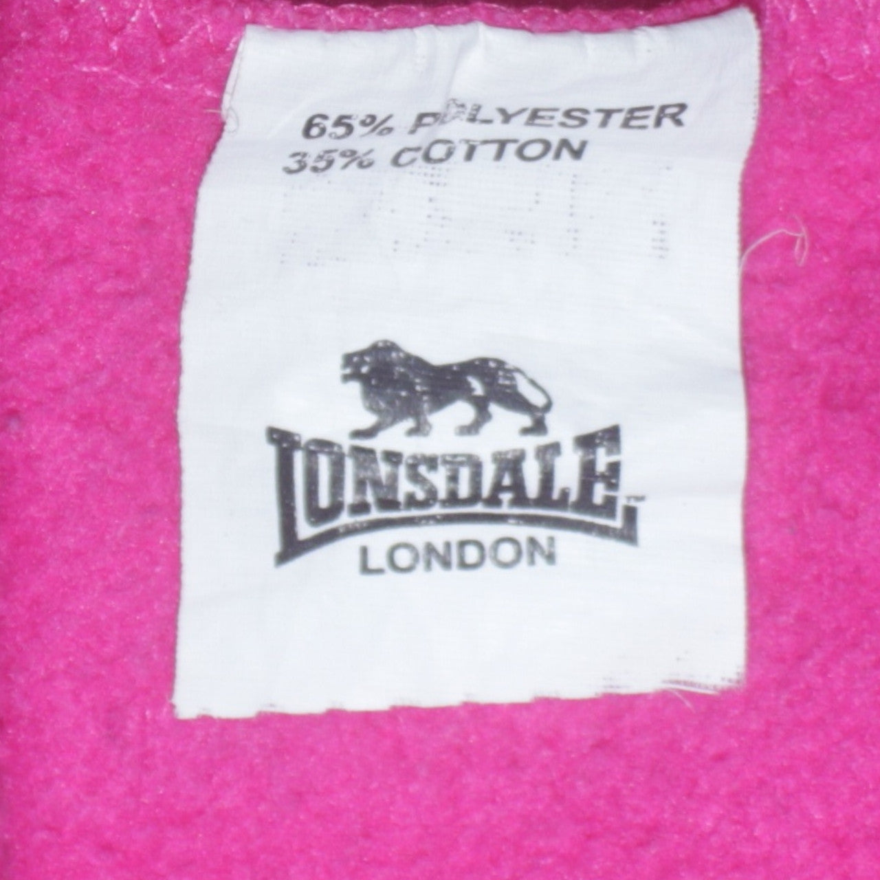 Lonsdale London Womens Pink Full Zip Hoodie Size 10