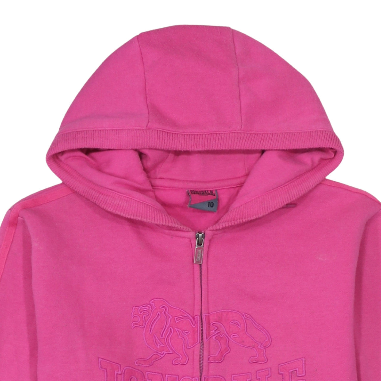 Lonsdale London Womens Pink Full Zip Hoodie Size 10