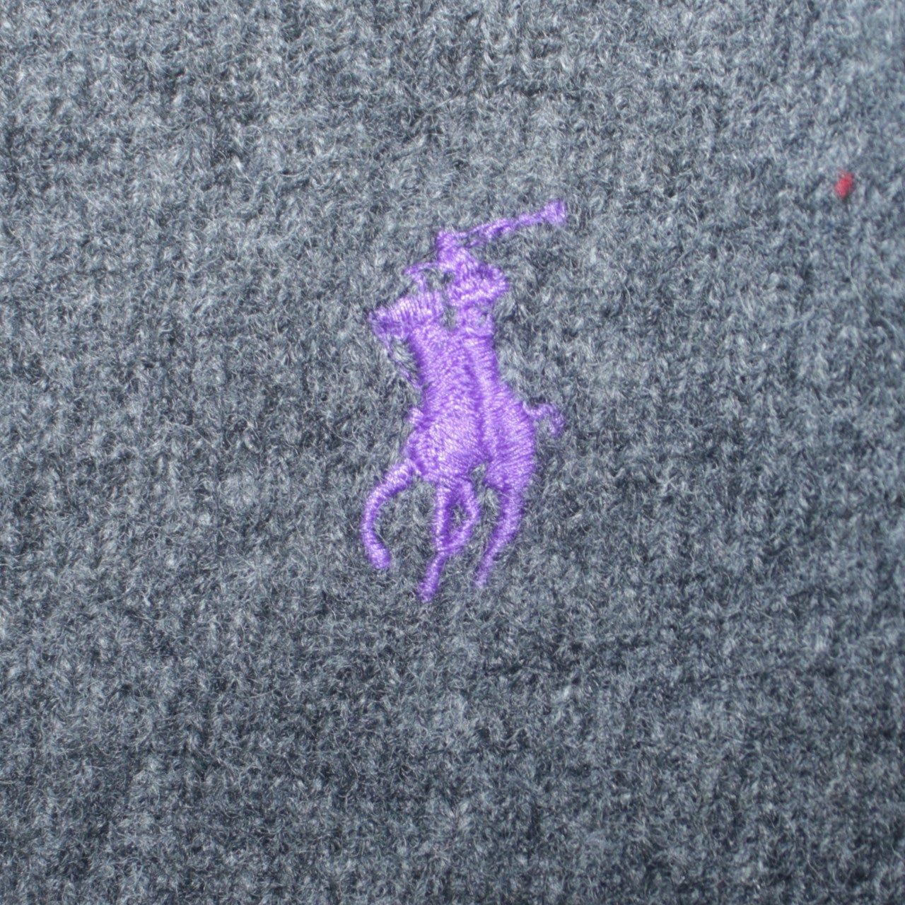 Polo Ralph Lauren Women Grey V-Neck Lambswool Jumper M Classic Fit