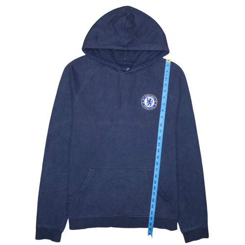 Chelsea FC Men's Blue Pullover Hoodie L Cotton Jersey