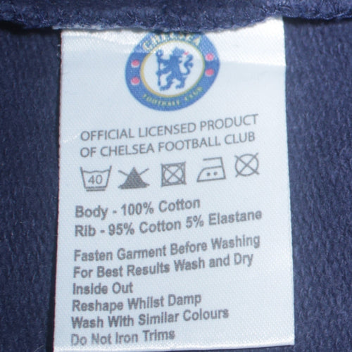 Chelsea FC Men's Blue Pullover Hoodie L Cotton Jersey