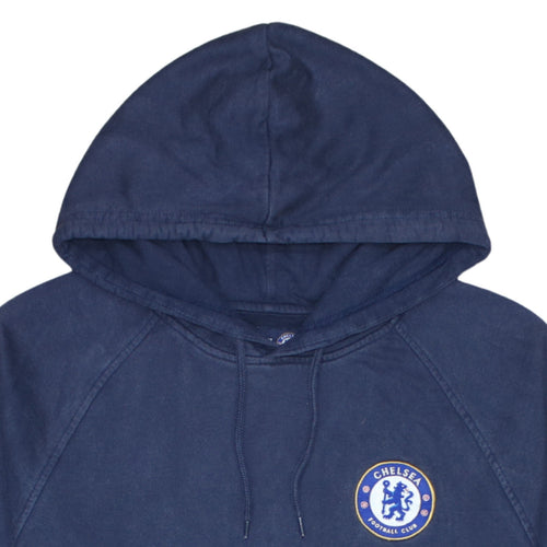 Chelsea FC Men's Blue Pullover Hoodie L Cotton Jersey
