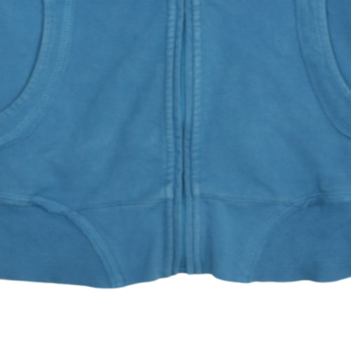 Puma Women's Blue Full Zip Hoodie Size 10 Cotton Blend