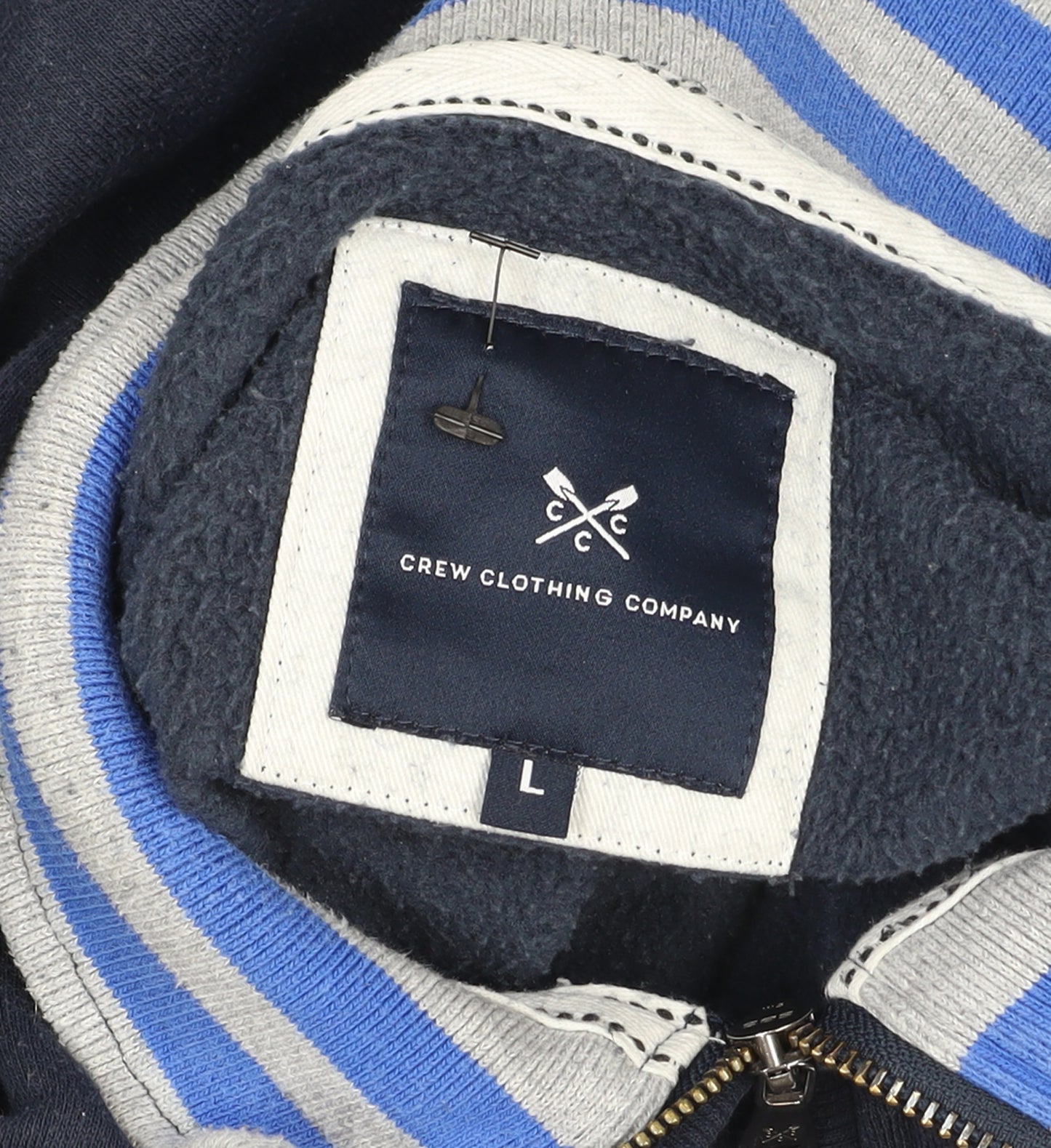 Crew Clothing Company Men's Blue Full Zip Jacket Size L Casual