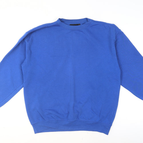 Dickies Men Blue Cotton Crew Neck Pullover Jumper M