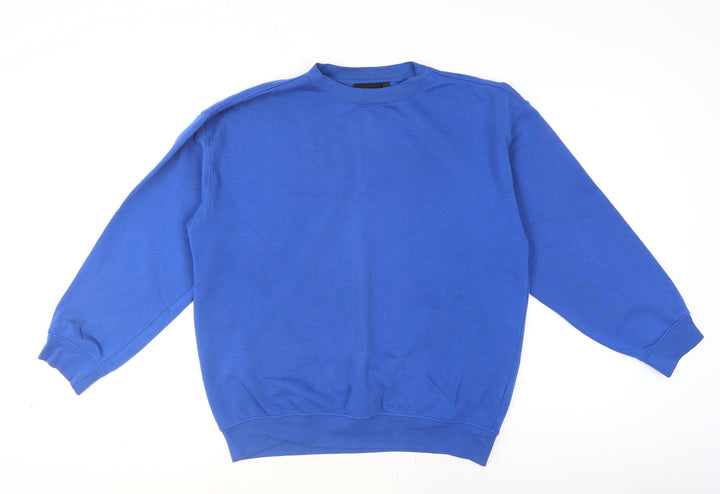 Dickies Men Blue Cotton Crew Neck Pullover Jumper M