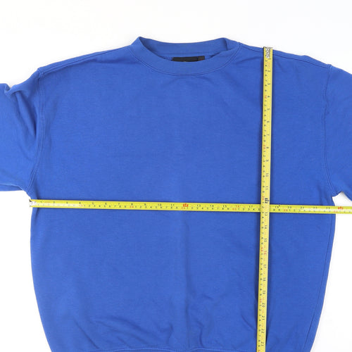 Dickies Men Blue Cotton Crew Neck Pullover Jumper M