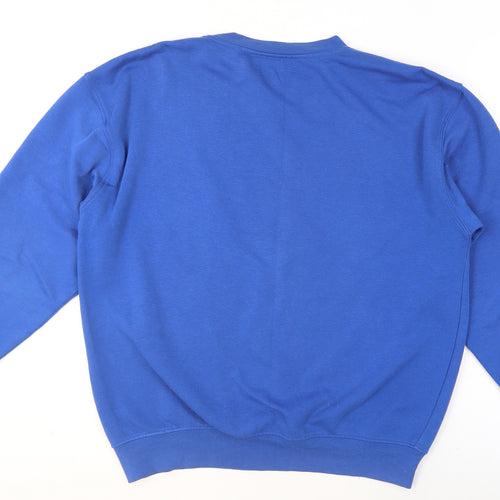 Dickies Men Blue Cotton Crew Neck Pullover Jumper M