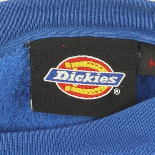 Dickies Men Blue Cotton Crew Neck Pullover Jumper M