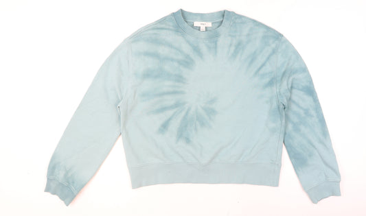 Marks and Spencer Women's Blue Tie-Dye Pullover Jumper S