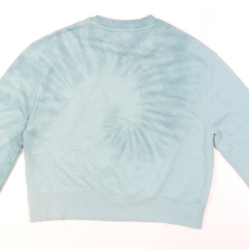 Marks and Spencer Women's Blue Tie-Dye Pullover Jumper S