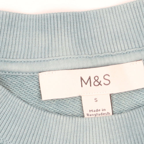 Marks and Spencer Women's Blue Tie-Dye Pullover Jumper S