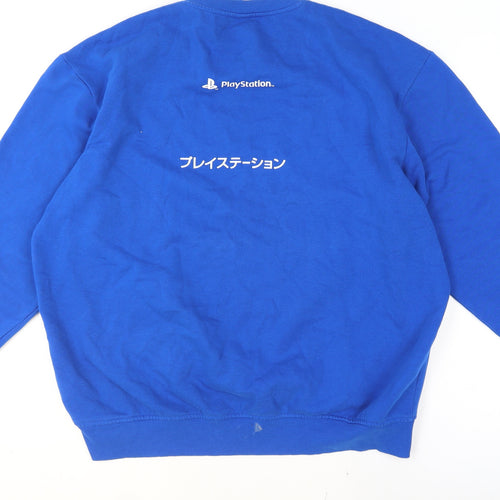 H&M Men’s Blue PlayStation Logo Sweatshirt L Regular Fit