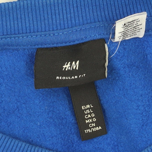 H&M Men’s Blue PlayStation Logo Sweatshirt L Regular Fit