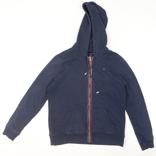Tommy Hilfiger Women's Blue Hooded Full Zip Track Jacket Size M