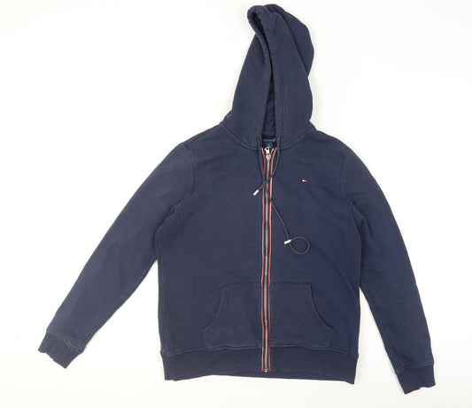 Tommy Hilfiger Women's Blue Hooded Full Zip Track Jacket Size M