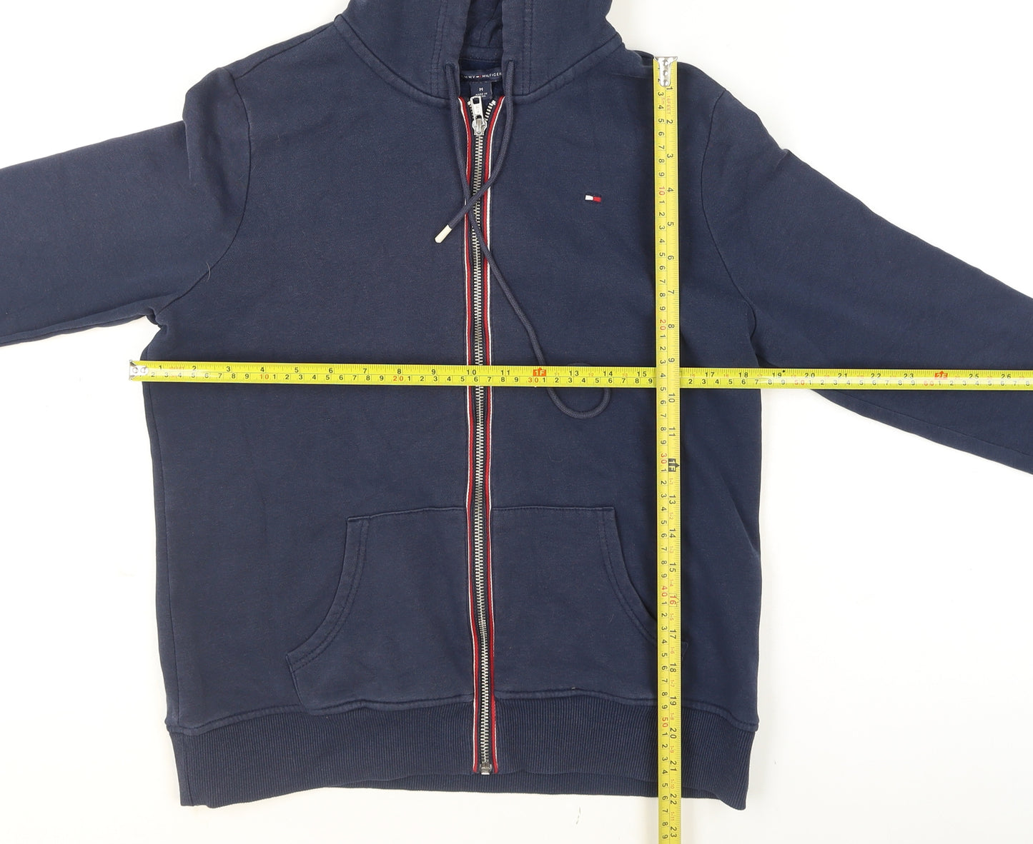 Tommy Hilfiger Women's Blue Hooded Full Zip Track Jacket Size M