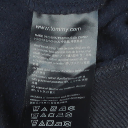 Tommy Hilfiger Women's Blue Hooded Full Zip Track Jacket Size M