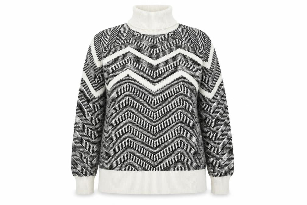Front view of Marks & Spencer Women's Black Roll Neck Chunky Knit Jumper, size 18