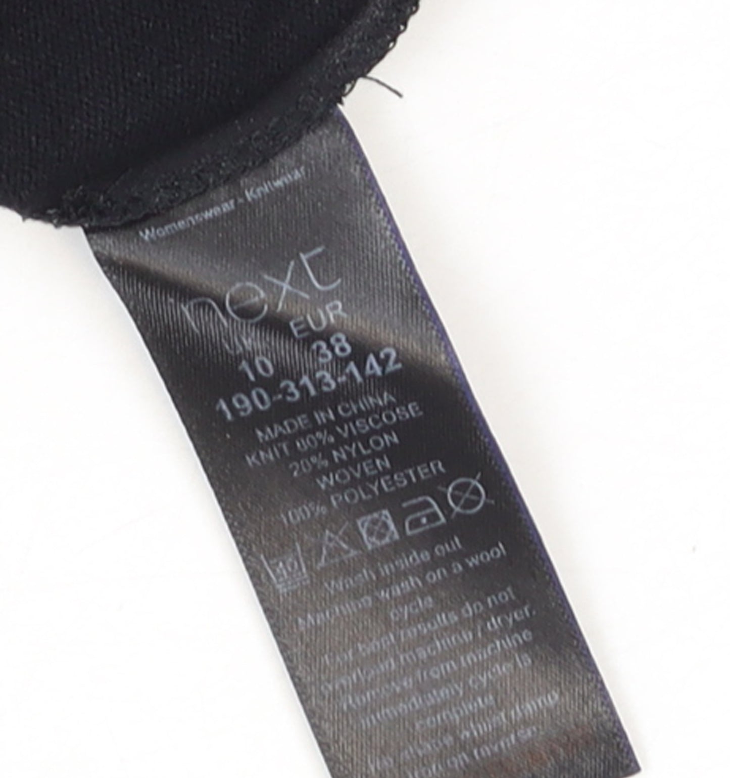 Next Women's Black Floral Hem Pullover Jumper Size 10