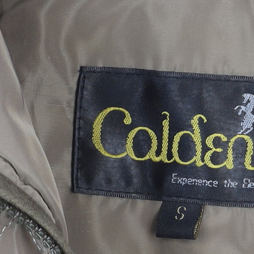 Coldene Women's Beige Quilted Full Zip Jacket Size S Outdoor Winter