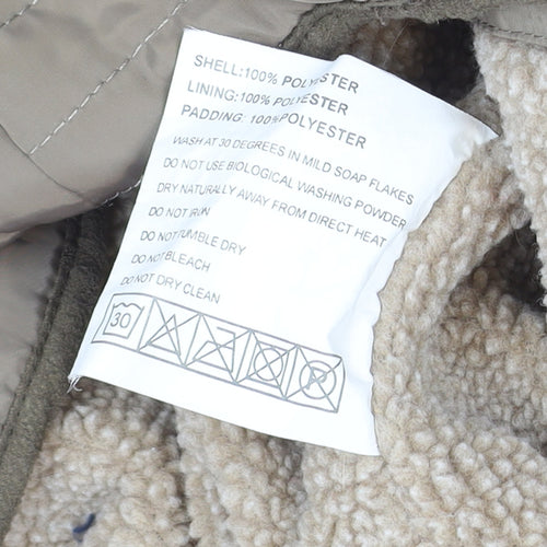 Coldene Women's Beige Quilted Full Zip Jacket Size S Outdoor Winter