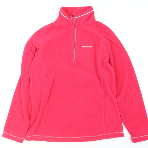 Craghoppers Women’s Pink Fleece Half Zip Activewear Jacket UK12