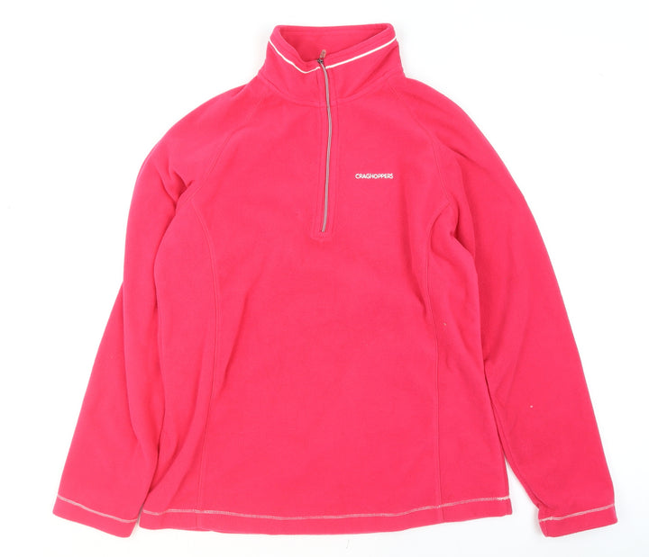 Craghoppers Women’s Pink Fleece Half Zip Activewear Jacket UK12