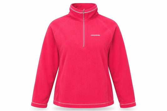 Craghoppers Women’s Pink Fleece Half Zip Activewear Jacket UK12