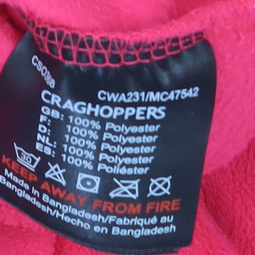 Craghoppers Women’s Pink Fleece Half Zip Activewear Jacket UK12