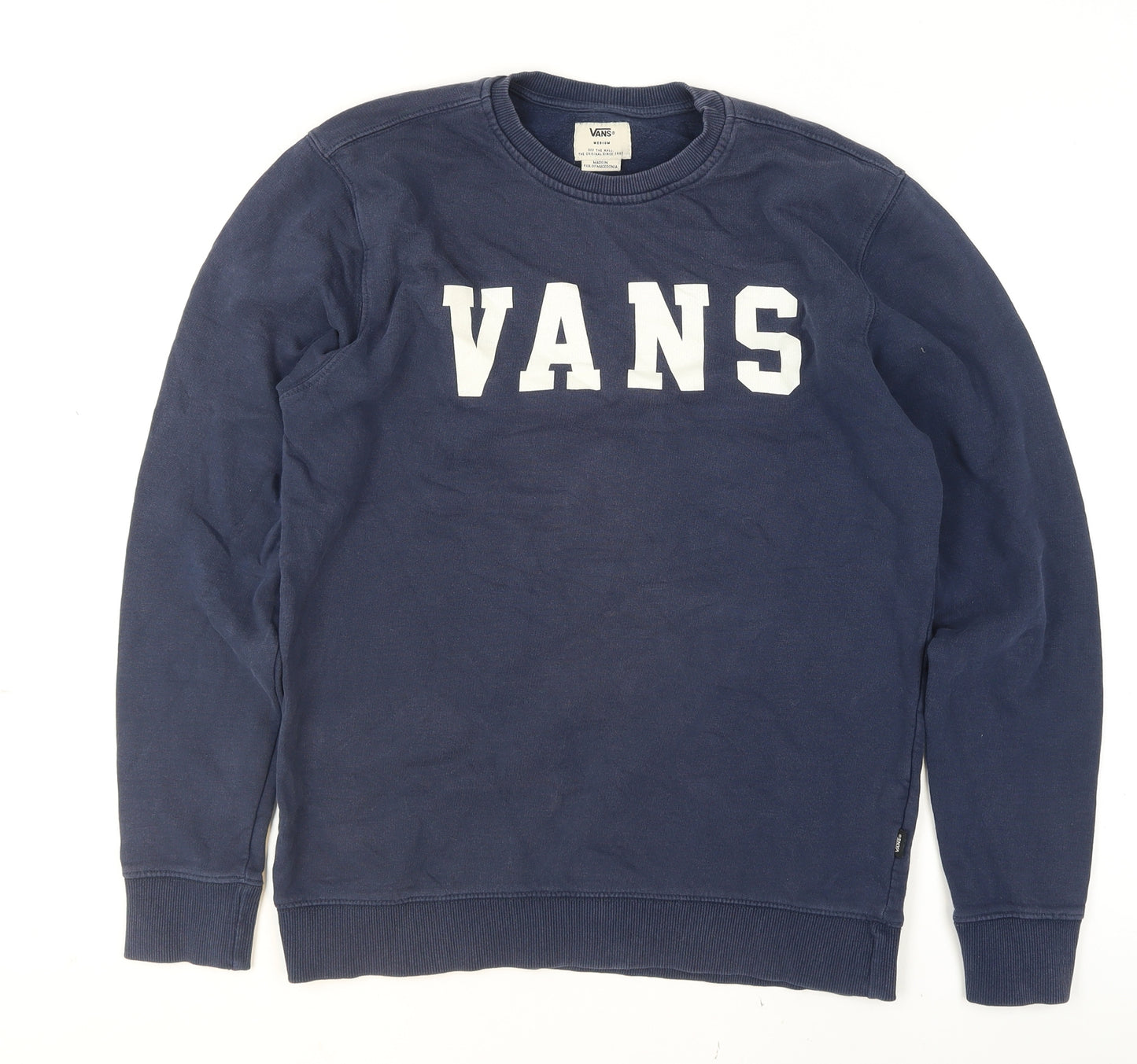 Vans Womens Navy Blue Crew Neck Pullover Sweatshirt Medium