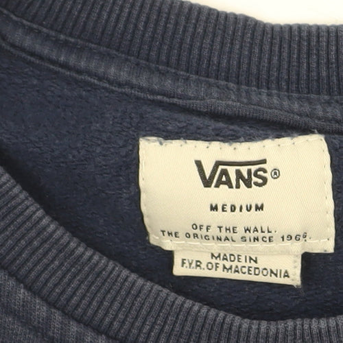 Vans Womens Navy Blue Crew Neck Pullover Sweatshirt Medium