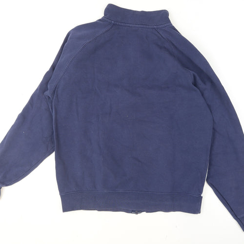 Nike Women's Blue Full Zip Hoodie Medium Cotton Blend Sweatshirt