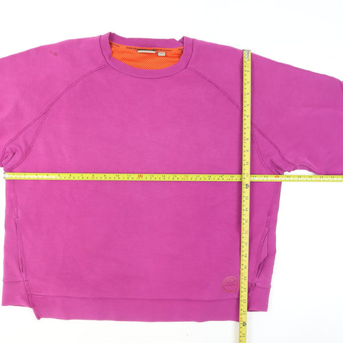 Napapijri Women’s Pink Crew Neck Cotton Sweatshirt Size L