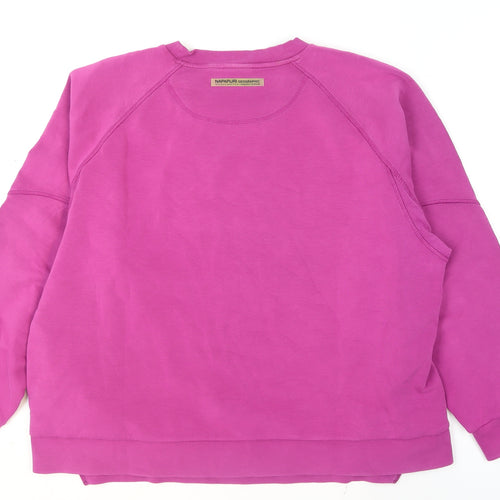 Napapijri Women’s Pink Crew Neck Cotton Sweatshirt Size L