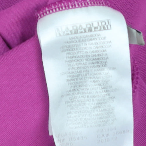 Napapijri Women’s Pink Crew Neck Cotton Sweatshirt Size L