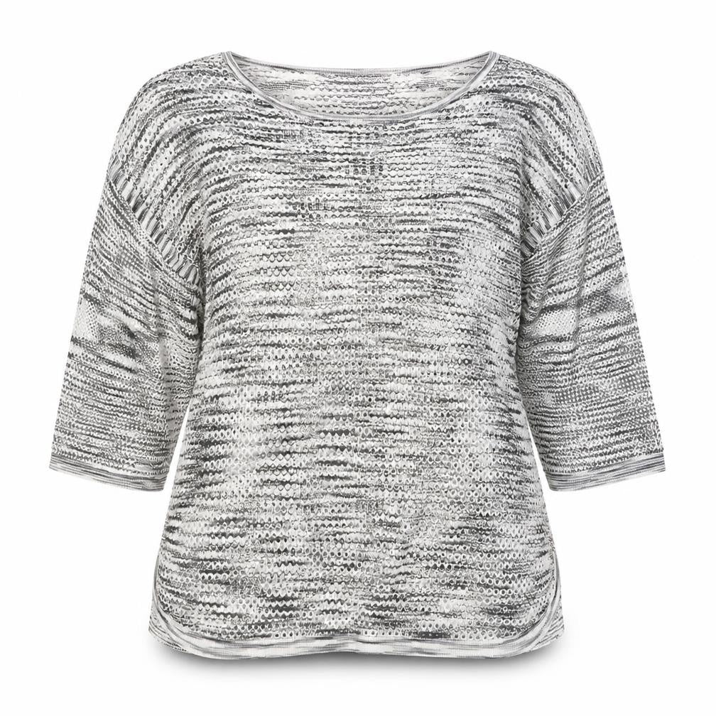 Mango Women Grey Knit Open Pullover Jumper Size 12
