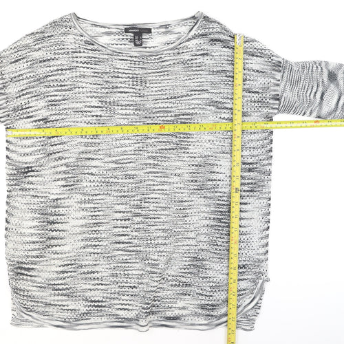 Mango Women Grey Knit Open Pullover Jumper Size 12
