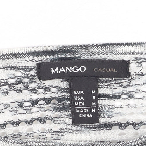 Mango Women Grey Knit Open Pullover Jumper Size 12