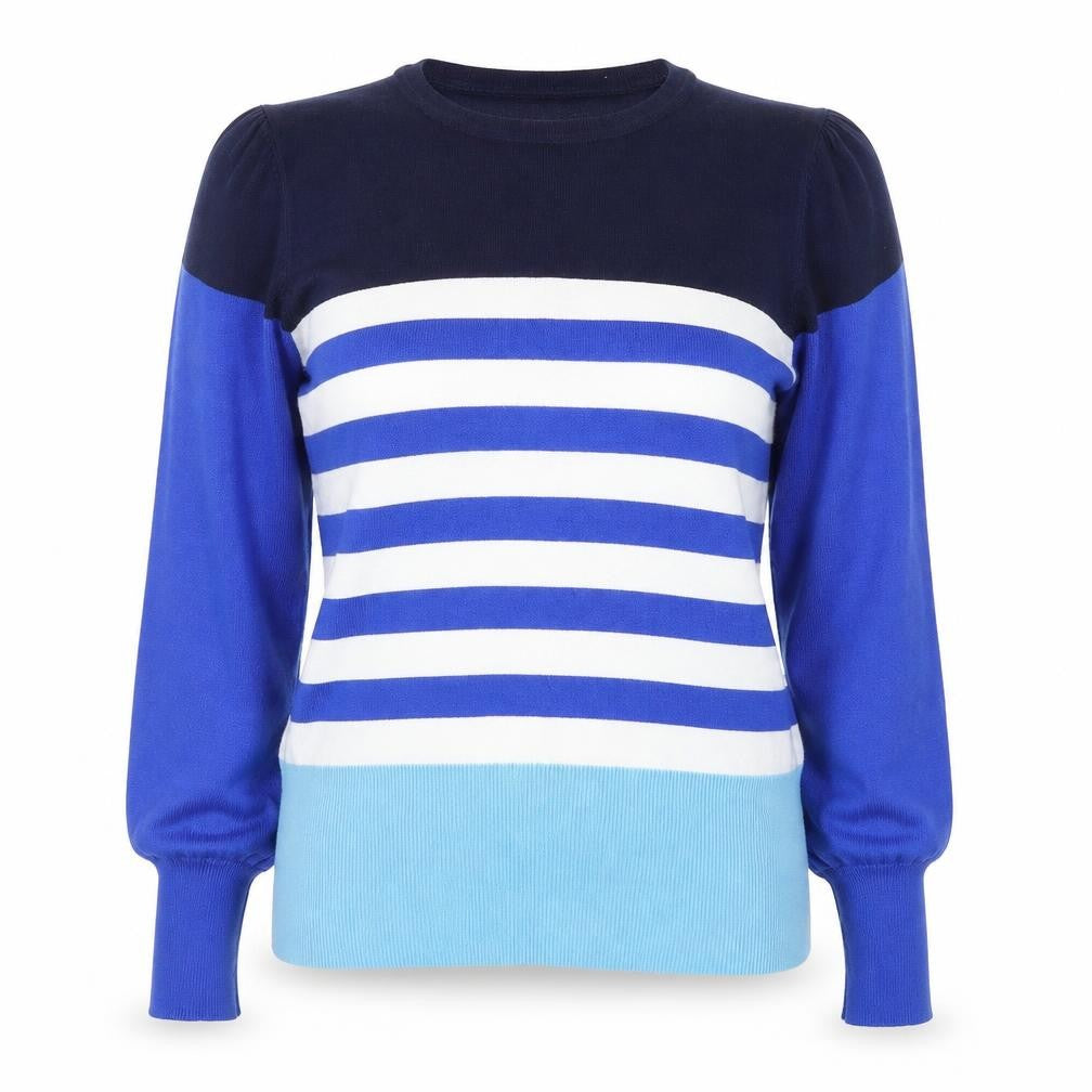 Marks and Spencer Women’s Multicoloured Striped Crew Neck Jumper Size 16