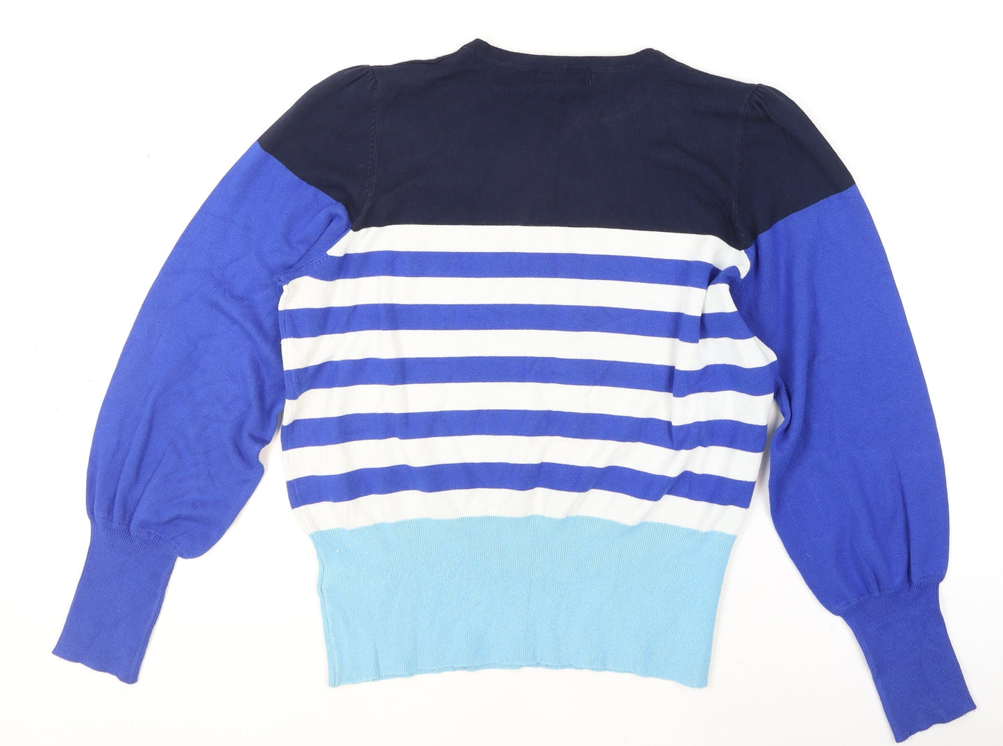 Marks and Spencer Women’s Multicoloured Striped Crew Neck Jumper Size 16